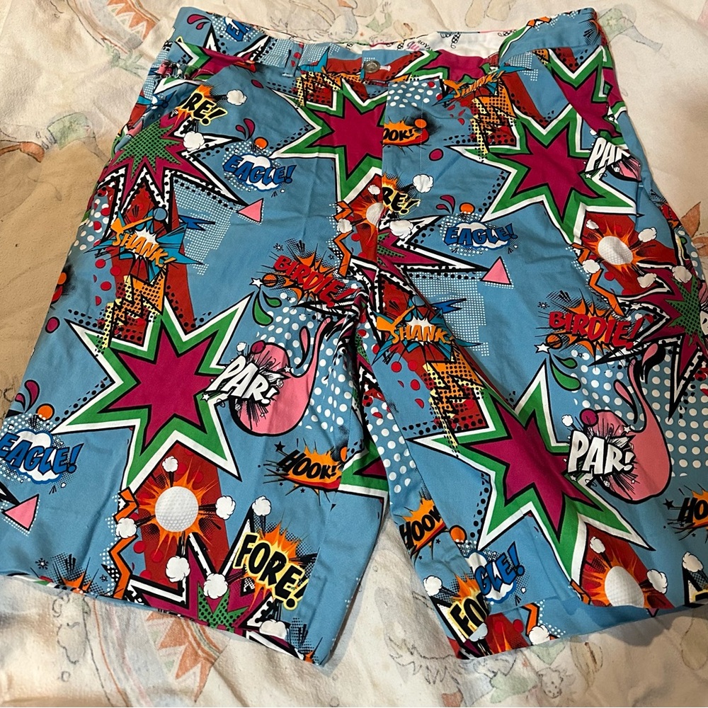 Royal & Awesome golf shorts